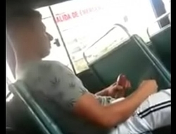 Guy Masturbating on Bus