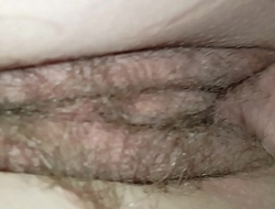 Smashing young amateur teen'_s tight hairy sloppy wet pussy bareback close-up